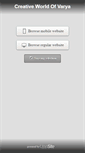 Mobile Screenshot of creativeworldofvarya.com